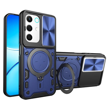 CD Texture Sliding Camshield Magnetic Holder Phone Case, For Realme P4 Power 5G, For Realme 16 Pro / 16 Pro+ 5G, For Realme 15x 5G, For Realme P3 5G / 14 5G Global