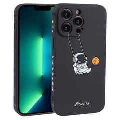 Astronaut Swinging Pattern TPU Phone Case, For iPhone 14 Plus, For iPhone 14, For iPhone 14 Pro, For iPhone 14 Pro Max, For iPhone SE 2022 / SE 2020 / 8 / 7, For iPhone 13 Pro Max, For iPhone 13 Pro, For iPhone 13, For iPhone 13 mini, For iPhone 12