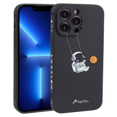 Astronaut Swinging Pattern TPU Phone Case, For iPhone 14 Plus, For iPhone 14, For iPhone 14 Pro, For iPhone 14 Pro Max, For iPhone SE 2022 / SE 2020 / 8 / 7, For iPhone 13 Pro Max, For iPhone 13 Pro, For iPhone 13, For iPhone 13 mini, For iPhone 12