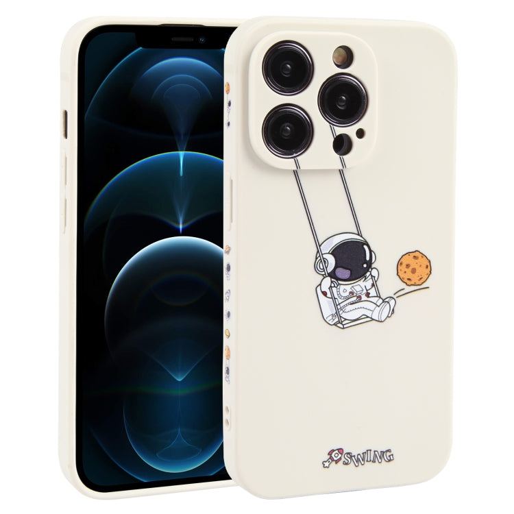 Astronaut Swinging Pattern TPU Phone Case, For iPhone 13 mini, For iPhone 12, For iPhone 12 Pro Max, For iPhone 12 Pro, For iPhone 12 mini, For iPhone 11 Pro Max, For iPhone 11, For iPhone 11 Pro