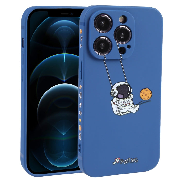 Astronaut Swinging Pattern TPU Phone Case, For iPhone 13 mini, For iPhone 12, For iPhone 12 Pro Max, For iPhone 12 Pro, For iPhone 12 mini, For iPhone 11 Pro Max, For iPhone 11, For iPhone 11 Pro