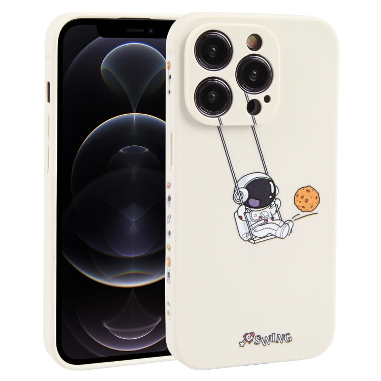 Astronaut Swinging Pattern TPU Phone Case, For iPhone 13 mini, For iPhone 12, For iPhone 12 Pro Max, For iPhone 12 Pro, For iPhone 12 mini, For iPhone 11 Pro Max, For iPhone 11, For iPhone 11 Pro