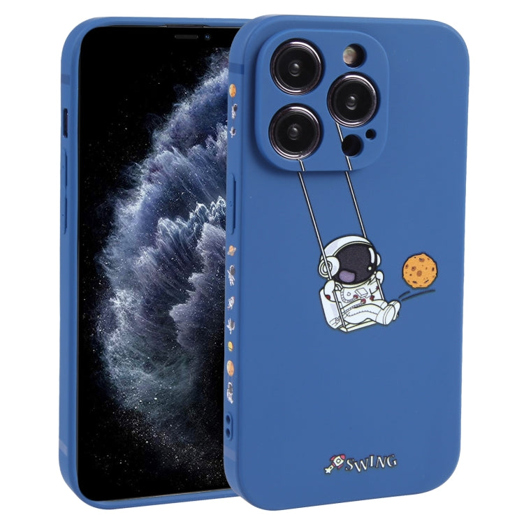 Astronaut Swinging Pattern TPU Phone Case, For iPhone 13 mini, For iPhone 12, For iPhone 12 Pro Max, For iPhone 12 Pro, For iPhone 12 mini, For iPhone 11 Pro Max, For iPhone 11, For iPhone 11 Pro