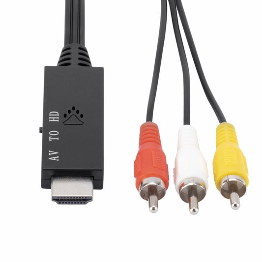 AV to HDMI 1080P HD Converter, Length: 1m, AV to HDMI