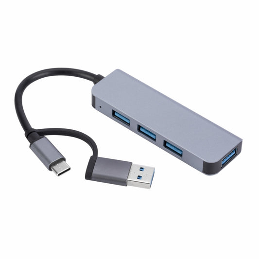 2301 4 in 1 USB+USB-C/Type-C to USB Multi-function Docking Station HUB Adapter, 2301