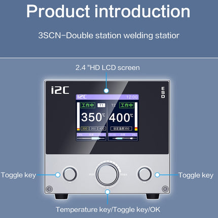 i2C 3SCN Intelligent Double Welding Station with RS100 Base, A Set, B Set