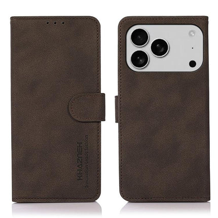 KHAZNEH Matte Texture Leather Phone Case, For iPhone 16e / 17e, For iPhone 17 Pro Max, For iPhone 17 Pro, For iPhone 17, For iPhone Air, For iPhone 16 Pro Max