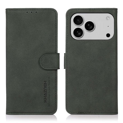 KHAZNEH Matte Texture Leather Phone Case, For iPhone 16e / 17e, For iPhone 17 Pro Max, For iPhone 17 Pro, For iPhone 17, For iPhone Air, For iPhone 16 Pro Max