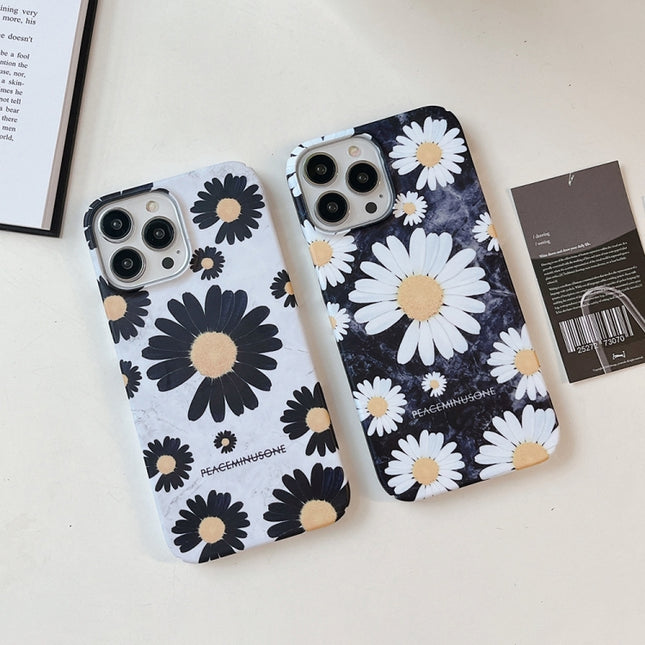 Frosted Daisy Film Phone Case, For iPhone 15 Pro Max, For iPhone 15 Pro, For iPhone 15 Plus, For iPhone 15, For iPhone 14 Plus, For iPhone 14, For iPhone 14 Pro, For iPhone 14 Pro Max, For iPhone 13 Pro Max, For iPhone 13 Pro, For iPhone 13, For iPhone 12