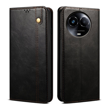 Oil Wax Crazy Horse Texture Leather Phone Case, For Realme GT 6T 5G Global, For Realme GT 6 5G Global, For Realme C63 / C61, For Realme 12 Pro / 12 Pro+, For Realme GT5 Pro, For Realme 11 5G Global / 11x