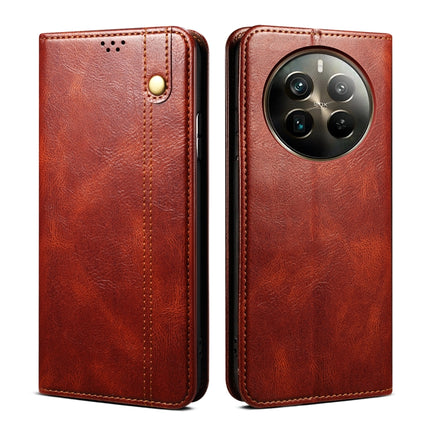 Oil Wax Crazy Horse Texture Leather Phone Case, For Realme GT 6T 5G Global, For Realme GT 6 5G Global, For Realme C63 / C61, For Realme 12 Pro / 12 Pro+, For Realme GT5 Pro, For Realme 11 5G Global / 11x