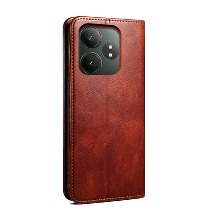 Oil Wax Crazy Horse Texture Leather Phone Case, For Realme GT 6T 5G Global, For Realme GT 6 5G Global, For Realme C63 / C61, For Realme 12 Pro / 12 Pro+, For Realme GT5 Pro, For Realme 11 5G Global / 11x