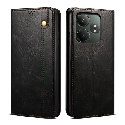 Oil Wax Crazy Horse Texture Leather Phone Case, For Realme GT 6T 5G Global, For Realme GT 6 5G Global, For Realme C63 / C61, For Realme 12 Pro / 12 Pro+, For Realme GT5 Pro, For Realme 11 5G Global / 11x