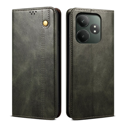 Oil Wax Crazy Horse Texture Leather Phone Case, For Realme GT 6T 5G Global, For Realme GT 6 5G Global, For Realme C63 / C61, For Realme 12 Pro / 12 Pro+, For Realme GT5 Pro, For Realme 11 5G Global / 11x