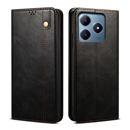 Oil Wax Crazy Horse Texture Leather Phone Case, For Realme GT 6T 5G Global, For Realme GT 6 5G Global, For Realme C63 / C61, For Realme 12 Pro / 12 Pro+, For Realme GT5 Pro, For Realme 11 5G Global / 11x