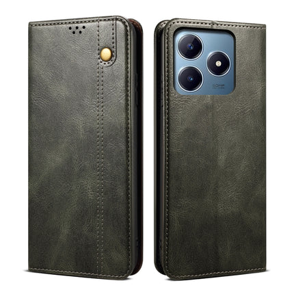 Oil Wax Crazy Horse Texture Leather Phone Case, For Realme GT 6T 5G Global, For Realme GT 6 5G Global, For Realme C63 / C61, For Realme 12 Pro / 12 Pro+, For Realme GT5 Pro, For Realme 11 5G Global / 11x