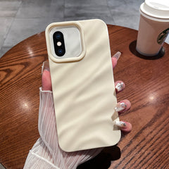 Funda de teléfono de TPU con textura ondulada de color sólido para iPhone XR y iPhone XS Max