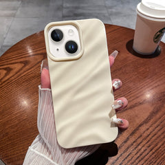 Solid Color Wave Texture TPU Phone Case, For iPhone 15 Plus, For iPhone 15, For iPhone 14 Plus