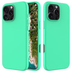 Funda de silicona para teléfono de color sólido, para iPhone 16 Pro Max, para iPhone 16 Pro