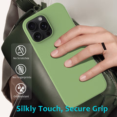 Solid Color Silicone Phone Case, For iPhone 16 Pro, For iPhone 16 Plus