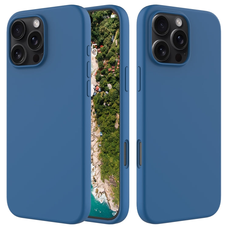 Solid Color Silicone Phone Case, For iPhone 16 Pro, For iPhone 16 Plus