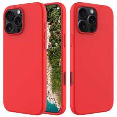 Solid Color Silicone Phone Case, For iPhone 16 Pro, For iPhone 16 Plus