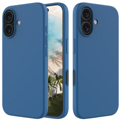 Solid Color Silicone Phone Case, For iPhone 16 Pro, For iPhone 16 Plus