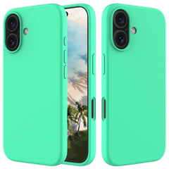 Solid Color Silicone Phone Case, For iPhone 16 Pro, For iPhone 16 Plus