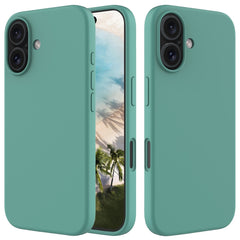 Solid Color Silicone Phone Case, For iPhone 16 Pro, For iPhone 16 Plus