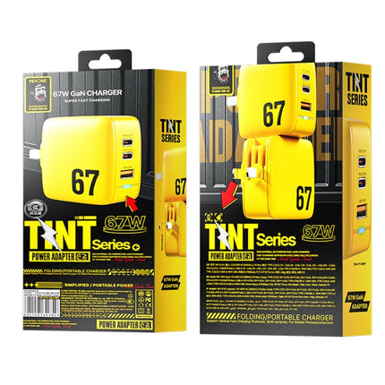 WK WP-U141 67W USB+Double USB-C / Type-C GaN Charger, CN Plug, US Plug, EU Plug, UK Plug