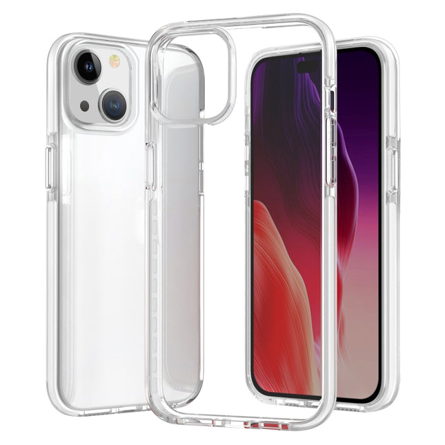 Two-color Shockproof High Transparency TPU Phone Case, For iPhone 15 Pro Max, For iPhone 15 Pro, For iPhone 15 Plus, For iPhone 15