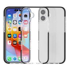 Two-color Shockproof High Transparency TPU Phone Case, For iPhone 16 Pro Max, For iPhone 16 Pro, For iPhone 16 Plus, For iPhone 16, For iPhone 15 Pro Max, For iPhone 15 Pro, For iPhone 15 Plus, For iPhone 15