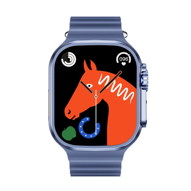 WS-E9 Ultra 2.2 inch IP67 Waterproof Metal Buckle Ocean Silicone Band Smart Watch, Support Heart Rate / NFC, Metal Buckle Ocean Silicone Band (Orange), Metal Buckle Ocean Silicone Band (Blue), Metal Buckle Ocean Silicone Band (Silver)