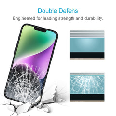 10pcs 0.26mm 9H 2.5D High Aluminum Tempered Glass Film, For iPhone 14 Plus, For iPhone 15 Plus / 15 Pro Max, For iPhone 14, For iPhone 15 / 15 Pro, For iPhone 14 Pro, For iPhone 14 Pro Max, For iPhone 13 Pro Max, For iPhone 13 / 13 Pro, For iPhone 13 mini