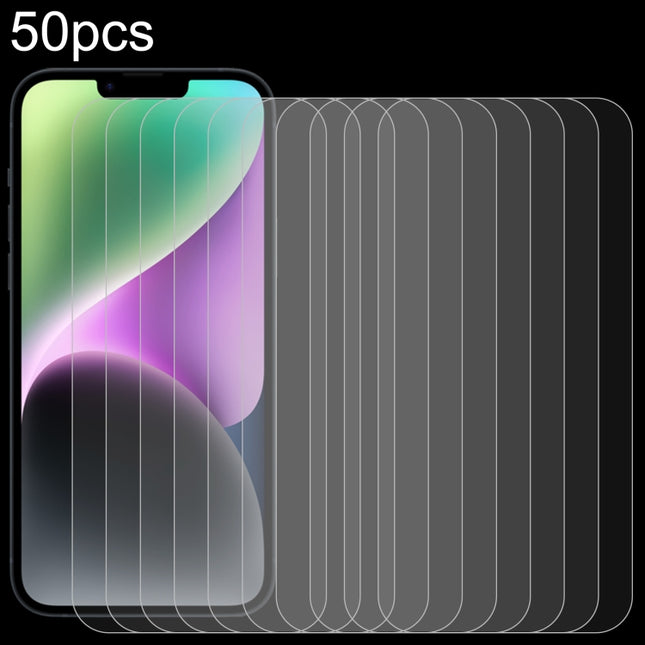 50pcs 0.26mm 9H 2.5D High Aluminum Tempered Glass Film, For iPhone 17 Pro Max, For iPhone 17 Pro / 17, For iPhone Air, For iPhone 16 Pro Max, For iPhone 16 Pro, For iPhone 16 Plus, For iPhone 16, For iPhone 15 Plus / 15 Pro Max, For iPhone 15 / 15 Pro