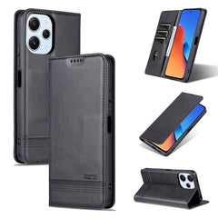 AZNS Magnetic Calf Texture Flip Leather Phone Case, For Xiaomi Redmi K60 Ultra/Mi 13T/13T Pro, For Xiaomi Redmi K70/K70 Pro, For Xiaomi Redmi 12 4G, For Xiaomi Redmi Note 12S