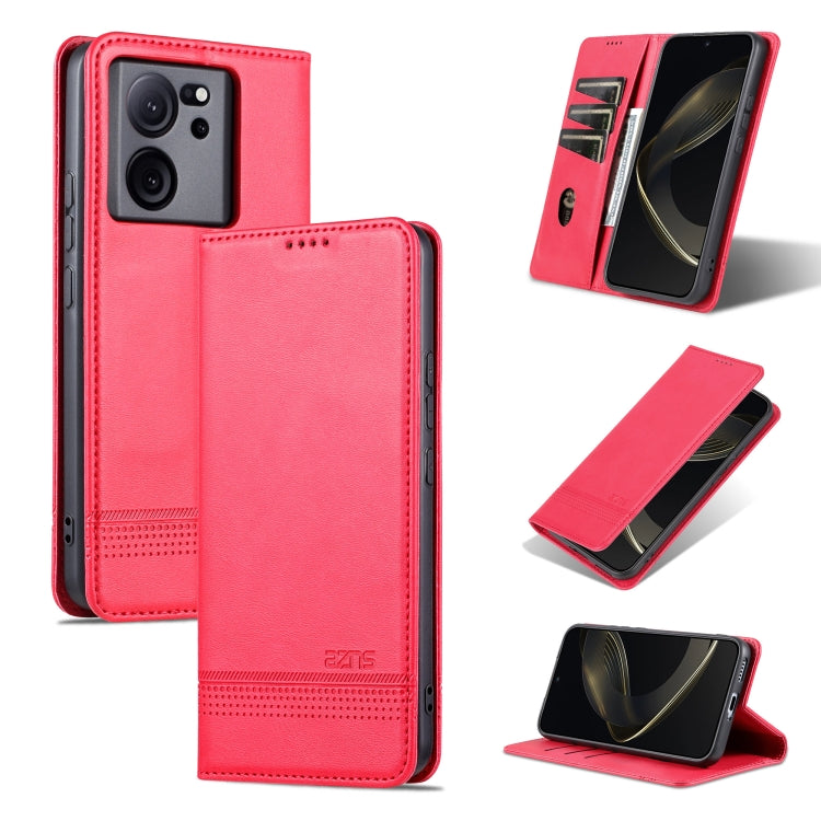 AZNS Magnetic Calf Texture Flip Leather Phone Case, For Xiaomi Redmi K60 Ultra/Mi 13T/13T Pro, For Xiaomi Redmi K70/K70 Pro, For Xiaomi Redmi 12 4G, For Xiaomi Redmi Note 12S