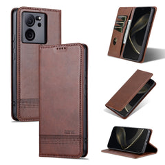 AZNS Magnetic Calf Texture Flip Leather Phone Case, For Xiaomi Redmi K60 Ultra/Mi 13T/13T Pro, For Xiaomi Redmi K70/K70 Pro, For Xiaomi Redmi 12 4G, For Xiaomi Redmi Note 12S