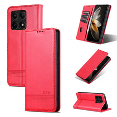 AZNS Magnetic Calf Texture Flip Leather Phone Case, For Xiaomi Redmi K60 Ultra/Mi 13T/13T Pro, For Xiaomi Redmi K70/K70 Pro, For Xiaomi Redmi 12 4G, For Xiaomi Redmi Note 12S
