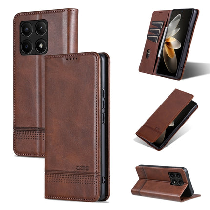 AZNS Magnetic Calf Texture Flip Leather Phone Case, For Xiaomi Redmi Turbo 3, For Xiaomi Redmi Note 13 Pro 4G, For Xiaomi Redmi Note 13 4G, For Xiaomi Redmi K70E