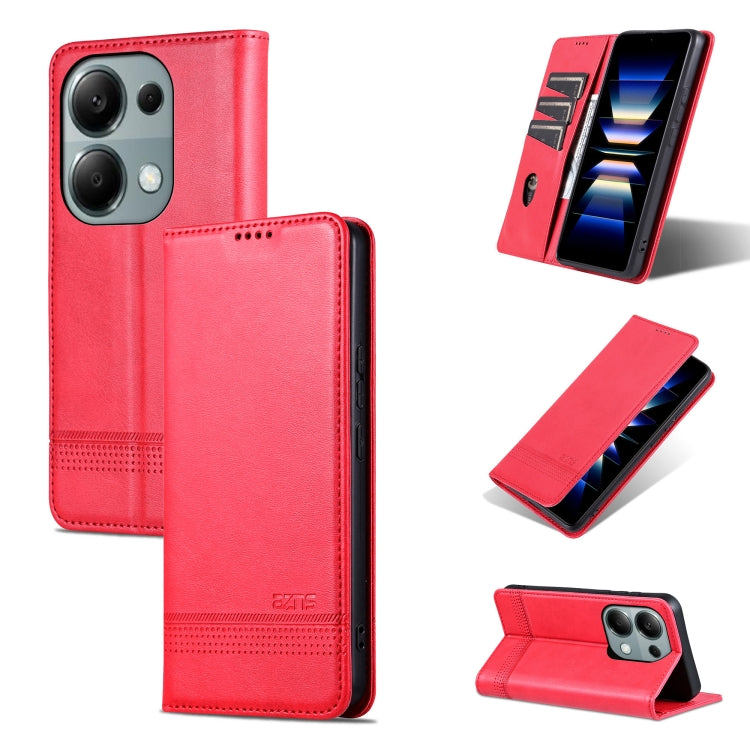 AZNS Magnetic Calf Texture Flip Leather Phone Case
