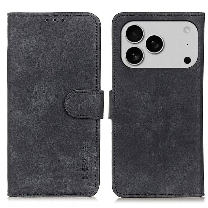 KHAZNEH Retro Texture Leder-Telefonhülle, Für iPhone 16 Pro Max, Für iPhone 16 Pro, Für iPhone 16 Plus, Für iPhone 16, Für iPhone SE 2024, Für iPhone 15 Pro Max, Für iPhone 15 Pro, Für iPhone 15 Plus