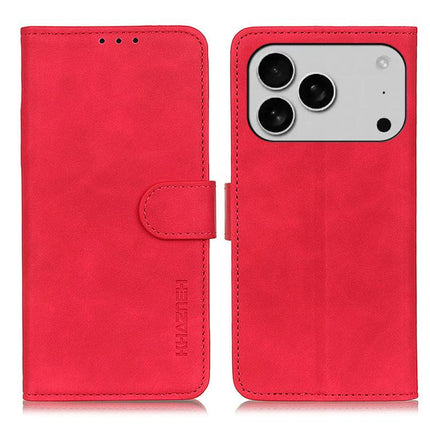 KHAZNEH Retro Texture Leather Phone Case, For iPhone 17 Pro Max, For iPhone 17 Pro, For iPhone 17, For iPhone Air, iPhone 16e, For iPhone 16 Pro Max