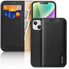 DUX DUCIS Hivo Series Cowhide + PU + TPU Flip Phone Case, For iPhone 16 Pro Max, For iPhone 16 Pro, For iPhone 16 Plus, For iPhone 16, For iPhone SE 2024, For iPhone 15 Pro Max, For iPhone 15 Pro, For iPhone 15 Plus, For iPhone 15