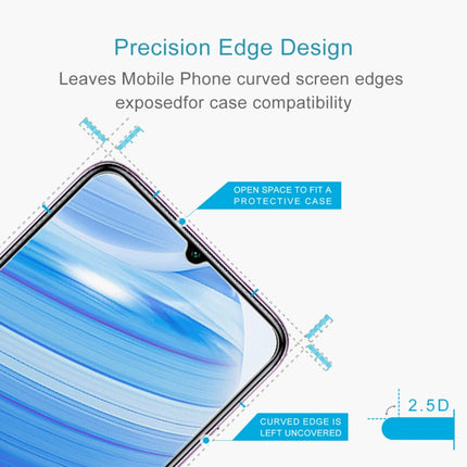 For Xiaomi Redmi 10X 4G Half-screen Transparent Tempered Glass Film, For Xiaomi Redmi 10X 4G (1 PC)