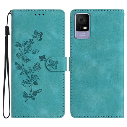 Flower Butterfly Embossing Pattern Leather Phone Case