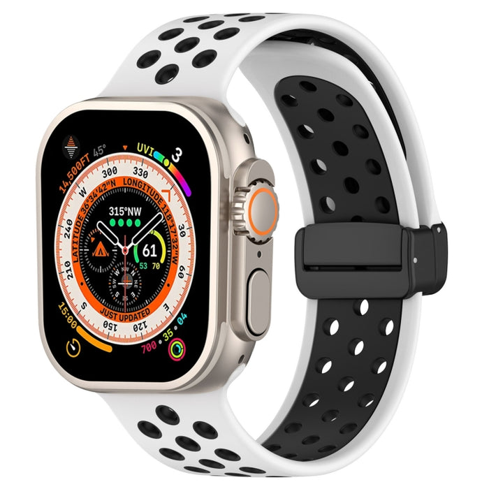 Magnetic Buckle Silicone Watch Band, For Apple Watch Ultra 49mm