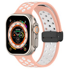 For Apple Watch Series 9 45mm / Pink White