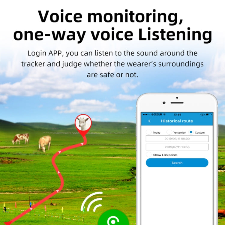 V44 Solar Energy Waterproof Cattle and Sheep GPS Tracker, V44 GPS Tracker