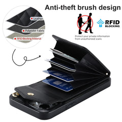 Rhombic Texture Card Bag Phone Case with Long Lanyard, For iPhone 15, For iPhone 14 Plus, For iPhone 14, For iPhone 14 Pro